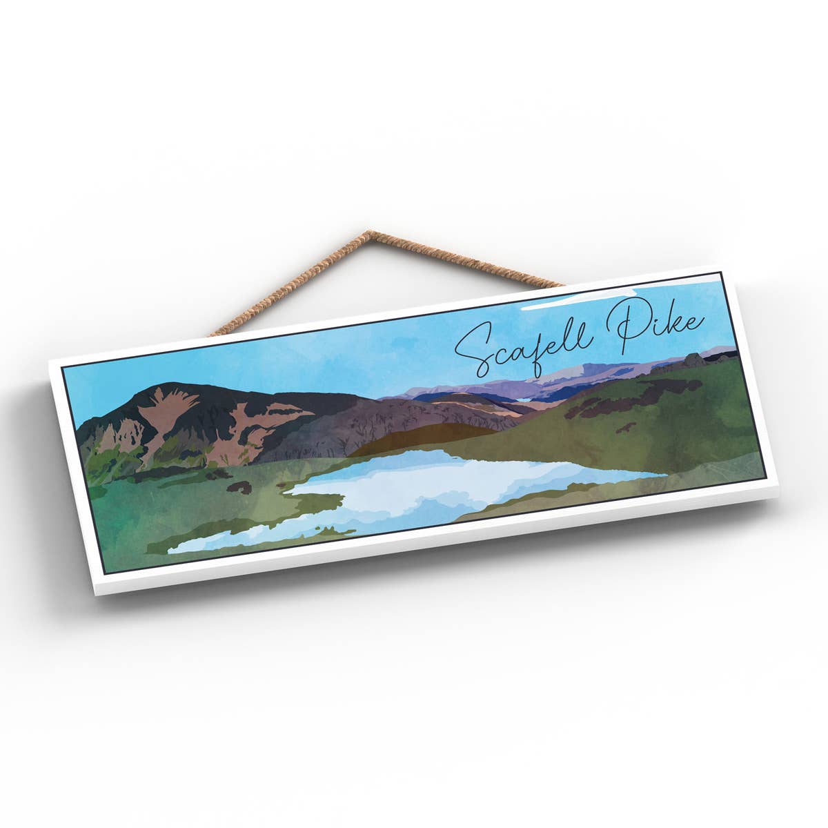 Vivid Squid Wholesale – wholesale Konsttryck – P6548 - Byggnadsställning Gädda Berg Illustration Sjödistriktet1