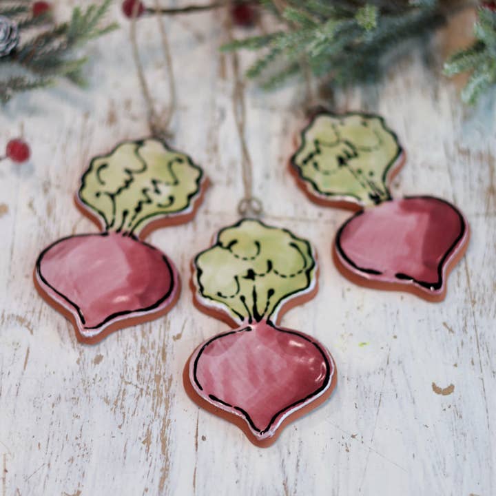 Holiday Ornament - Beet for wholesale by Gravesco Pottery