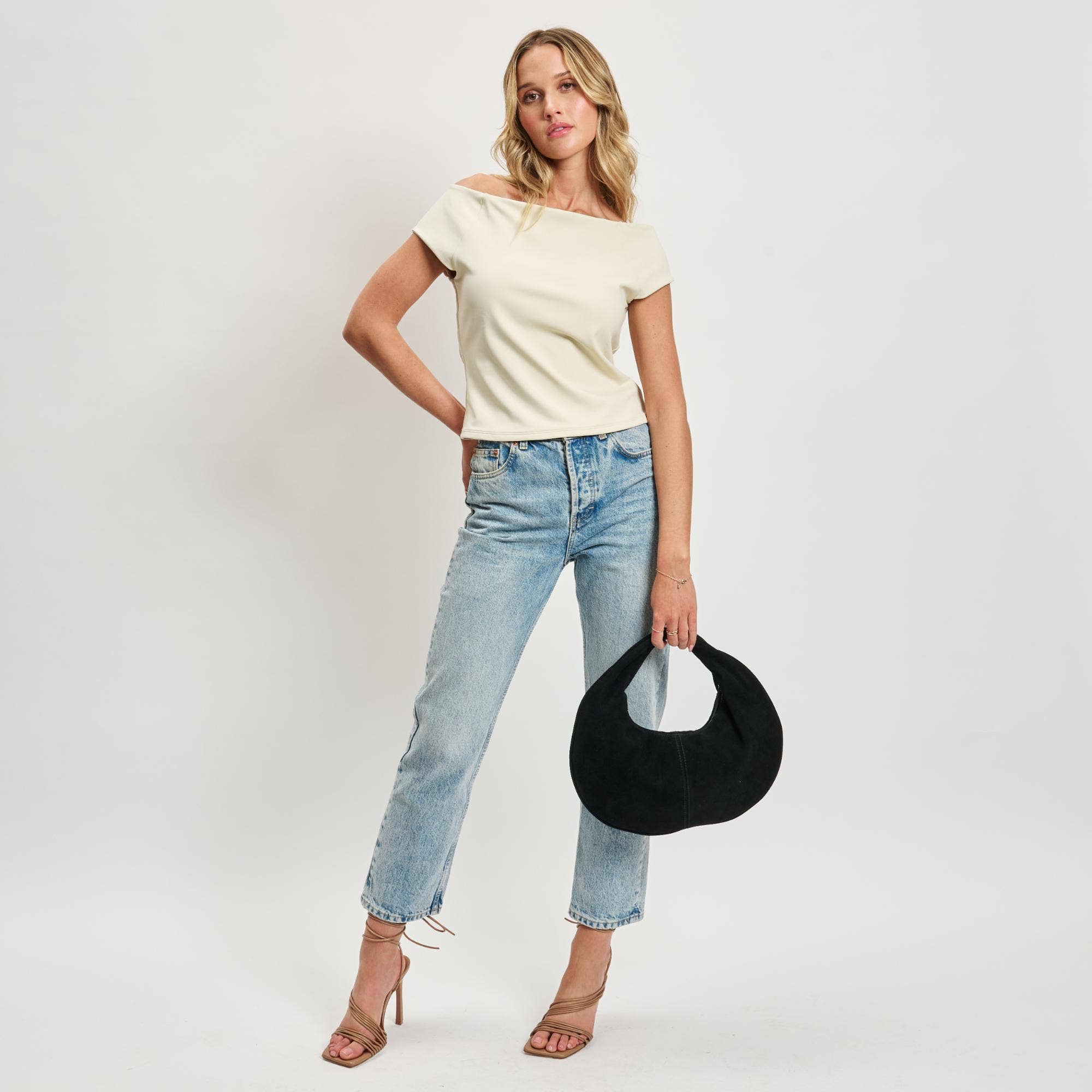 Moda Luxe - Wholesale Shoulder Bag - Women's - Farrah Genuine Suede Leather Hobo3