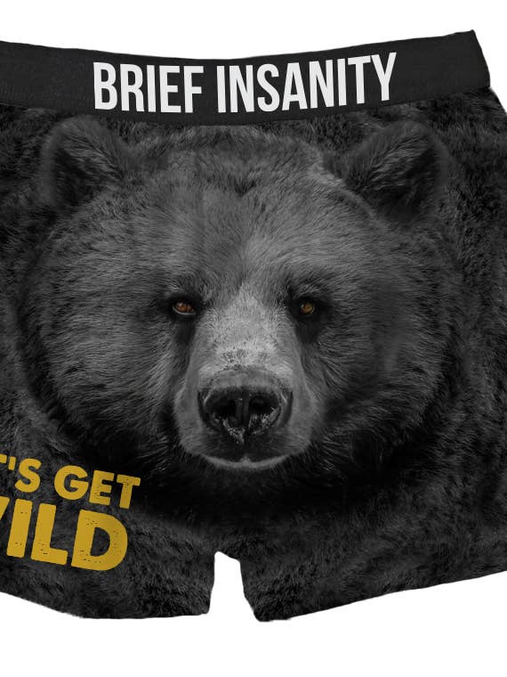 Let's Get Wild Bear Cheeks Boxers for wholesale by BRIEF INSANITY