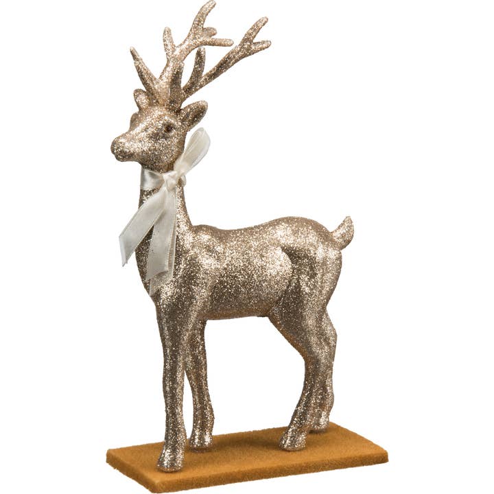 Medium Champagne Glitter Deer for wholesale by Primitives by Kathy