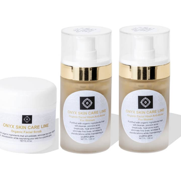Anti-Acne Organic Three-Step System For Moderate/Severe Acne - For WOMEN for wholesale by Onyx Skin Care Line