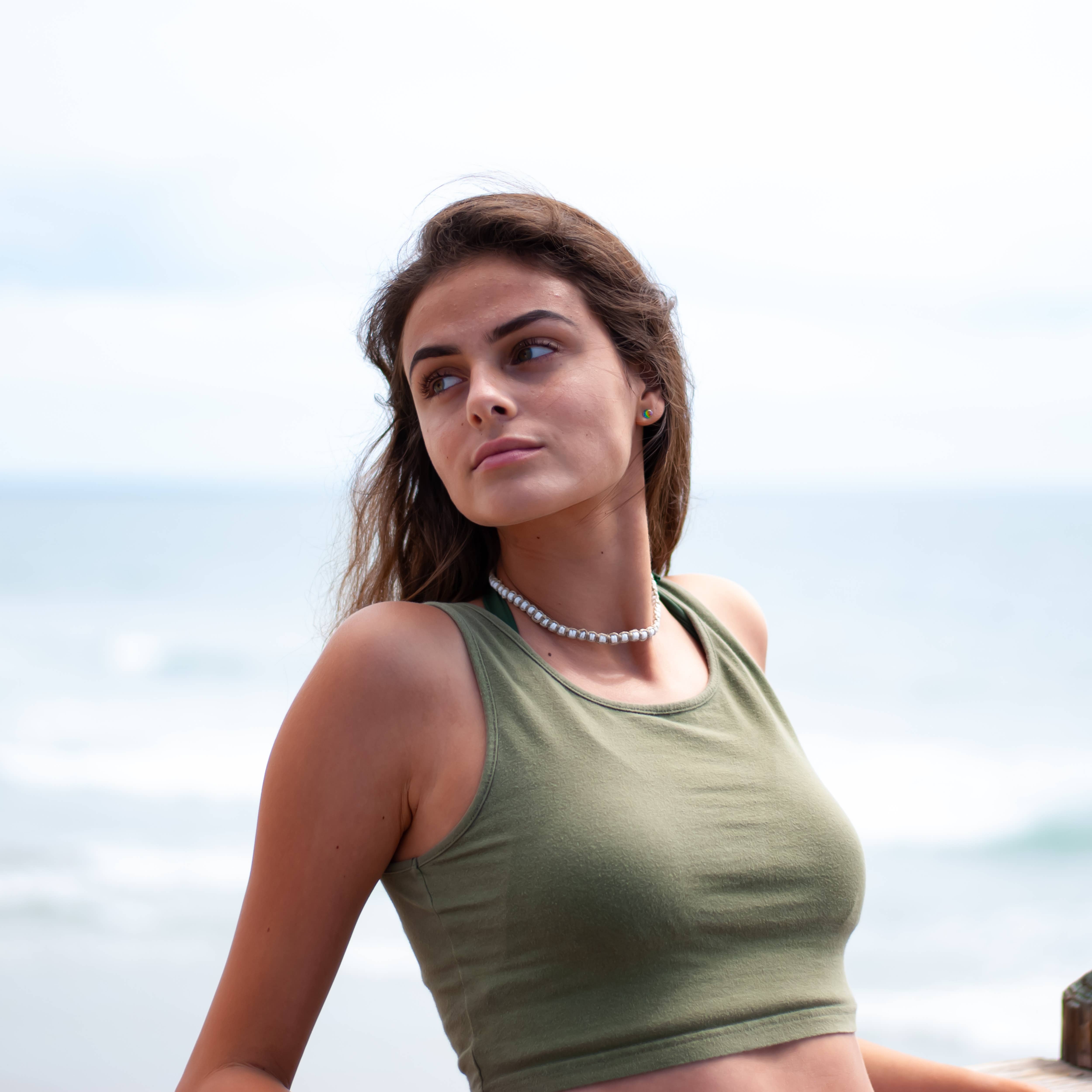 Natalia - Wholesale Woven Necklace - Puka Shell Necklace - Braided Hemp Resort Choker Jewelry2