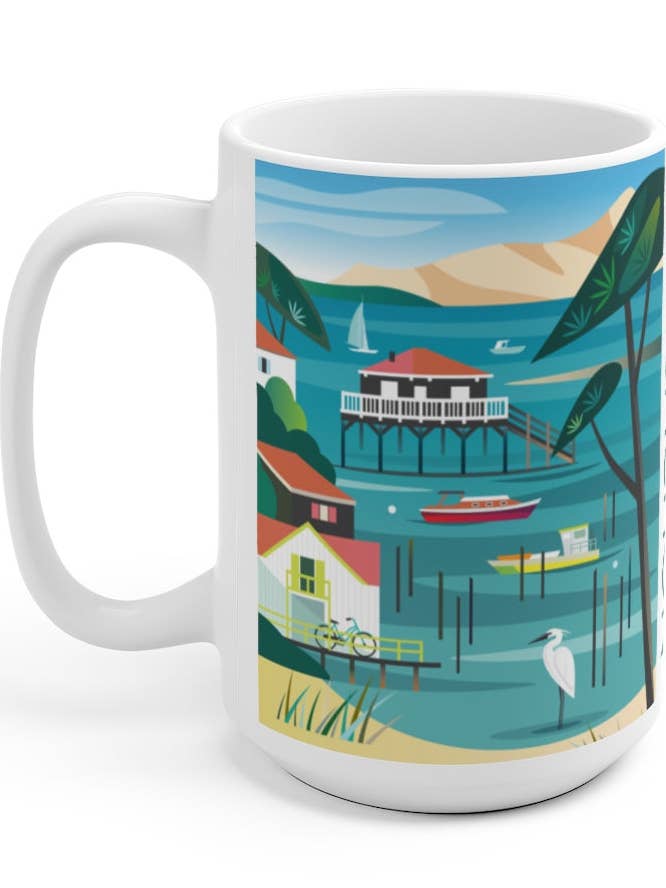 BASSIN D'ARCACHON KERAMIKTASSE 11 OZ für den Großhandel von Max & Oscar