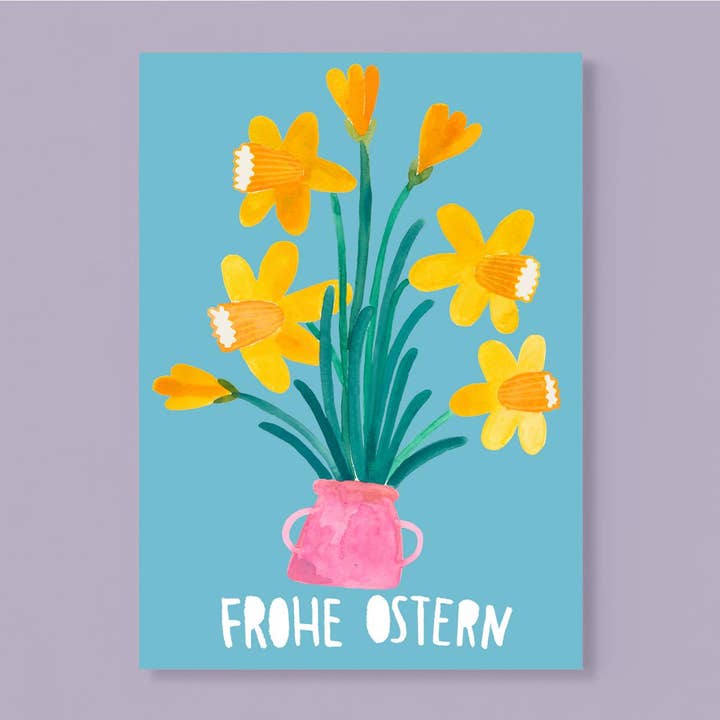 Frau Ottilie - Wholesale Postcard - Postcard *Daffodils* for Easter (PU=10)