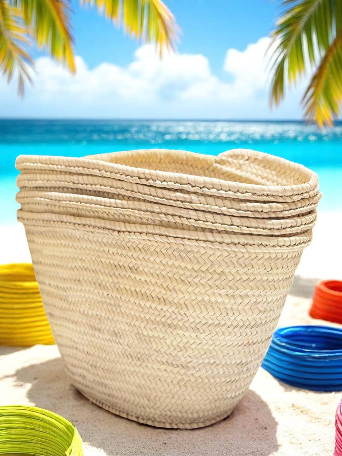 Melecraft - Wholesale Basket - Empty Handwoven Straw Basket – Ready to Customize2