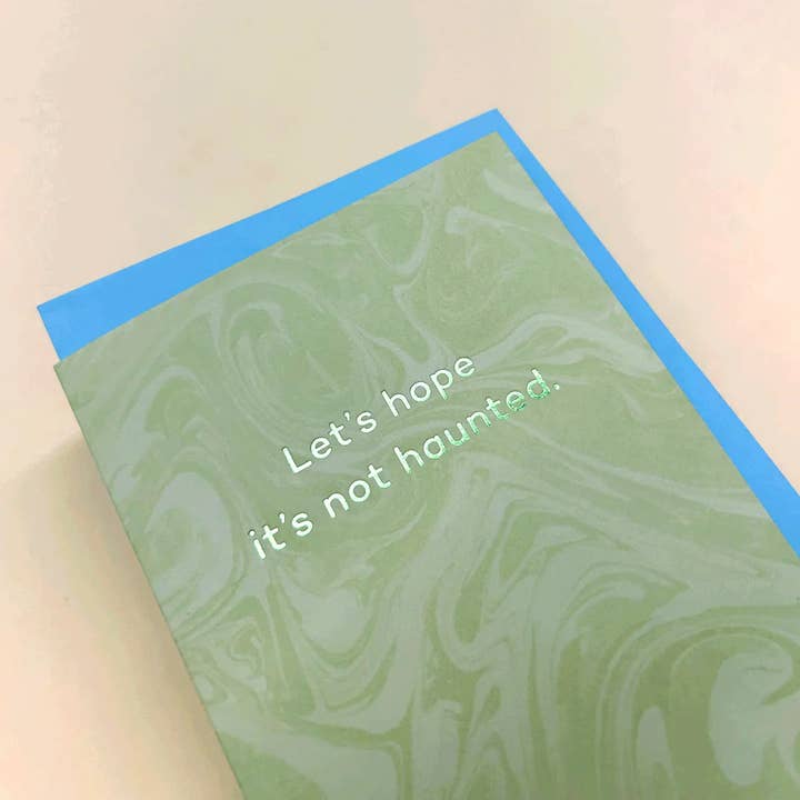 Let's hope it's not haunted. new home card for wholesale by Mean Mail