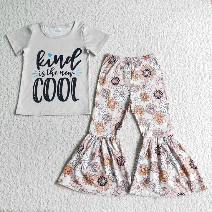 Baby girls kind in the new cool bell pants sets for wholesale by Aier Wholesale
