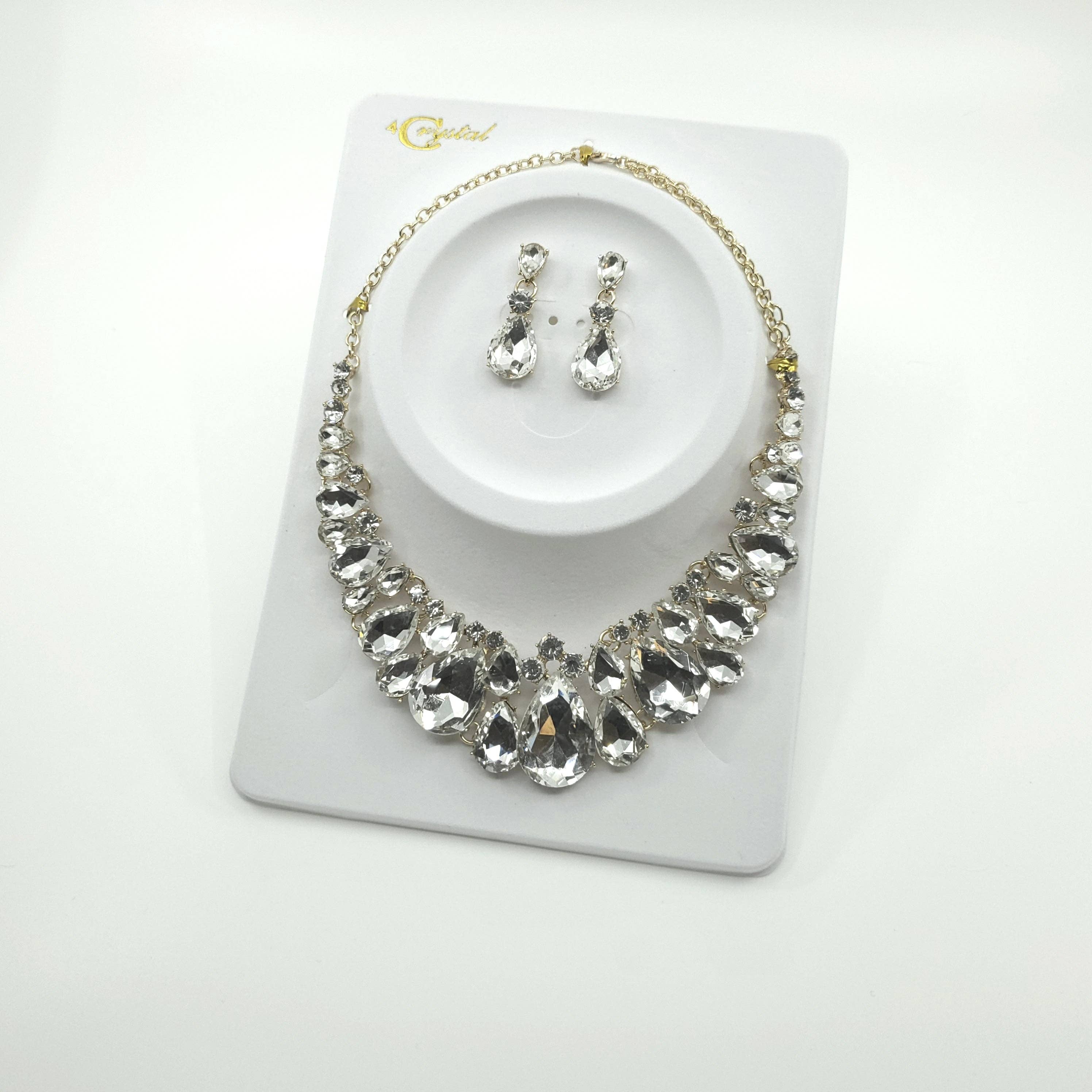 TAPA fashion - Wholesale Jewelry Set - Crystal Necklace Earring Set FJN362 (1PC)0
