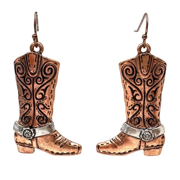 Lunar Deer - Wholesale Dangle Earrings - Western Cowboy Boots Earrings1