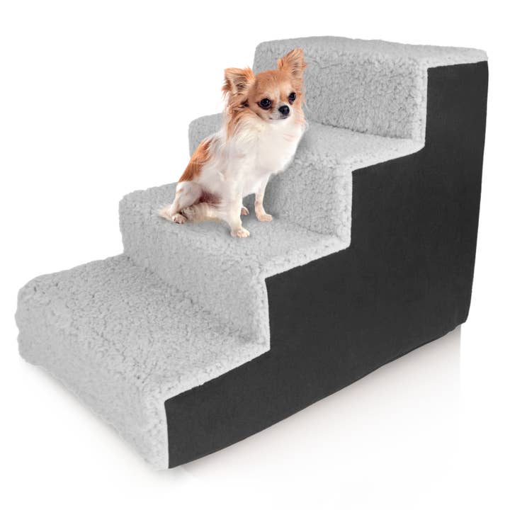 Precious Tails - Wholesale Pet Steps & Ramps - Cat/Dog - Home Base 4-Step Dog Stairs, Pet Steps for Couch and Bed14
