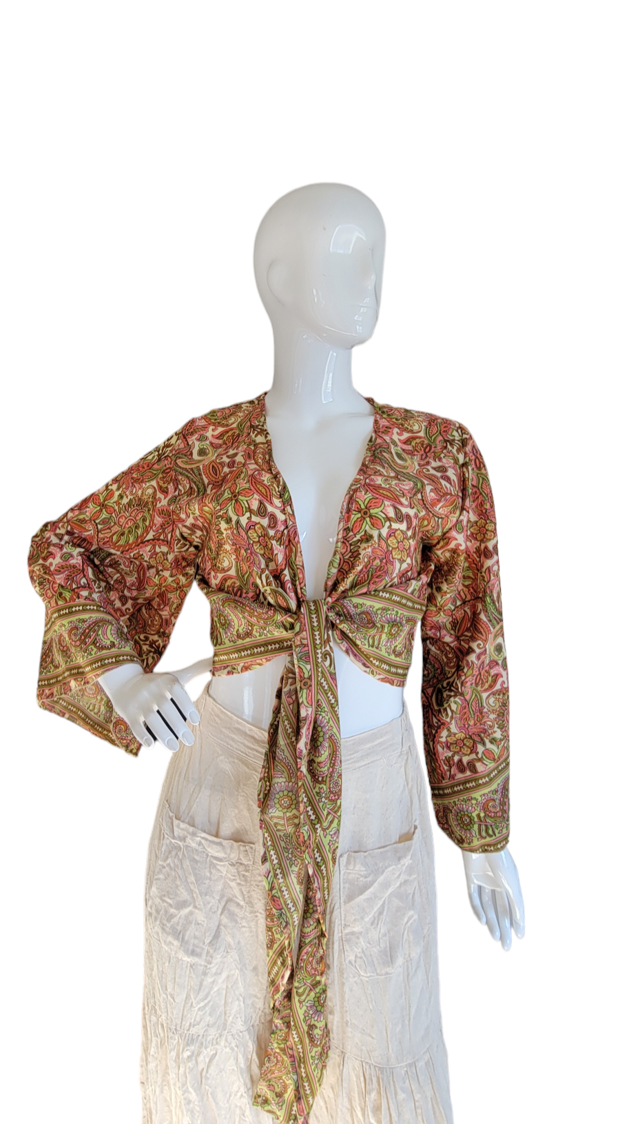 Evergreen Guardian Imports – wholesale Blouse – Women’s – TSTT-66 Long Sleeves Front Tie Top15