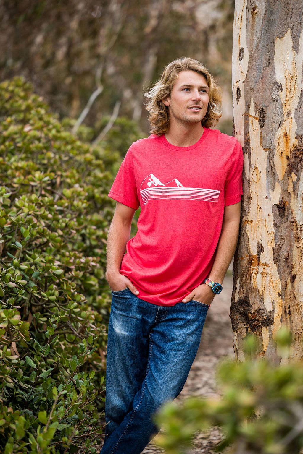 Goodseed Clothing - Wholesale Screen Printed T-Shirt - Men's - OUT OF BOUNDS-RED1