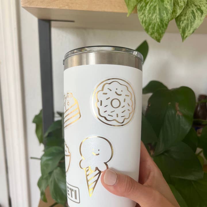 A Jar Of Pickles - Wholesale Sticker - Ice Cream Gold Foil Vinyl Sticker3