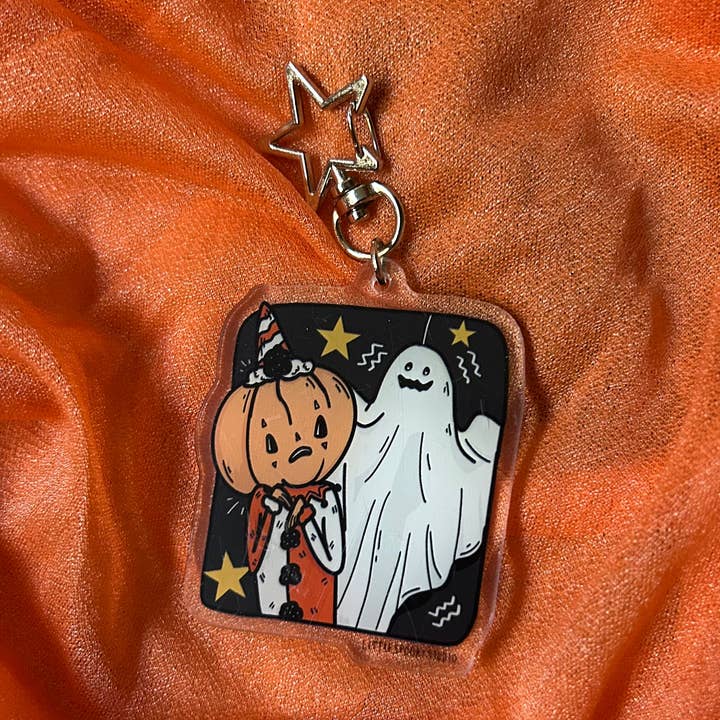 Jumpscare Acrylic Keychain for wholesale by Little Spooky Studio