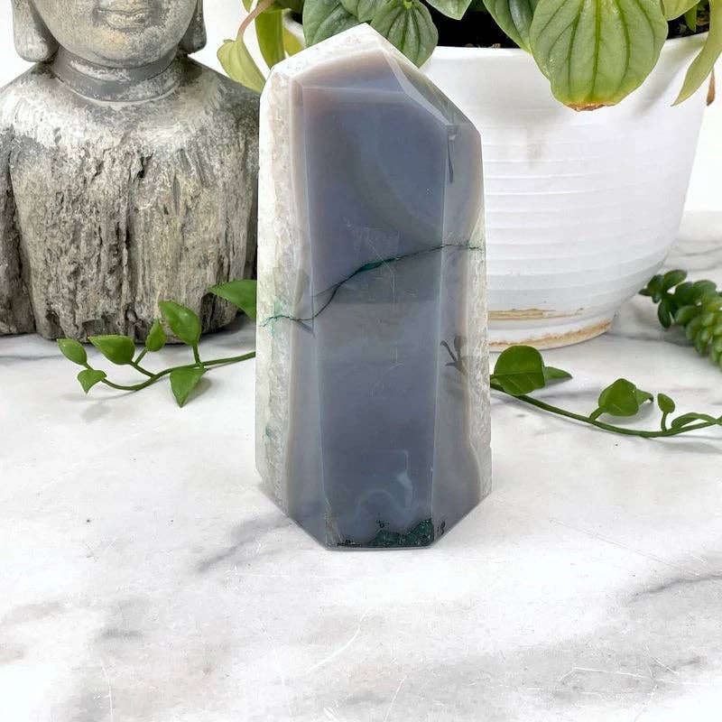 Rock Paradise - Wholesale Spiritual Stone/Crystal - Agate Druzy Polished Crystal Point - OOAK3