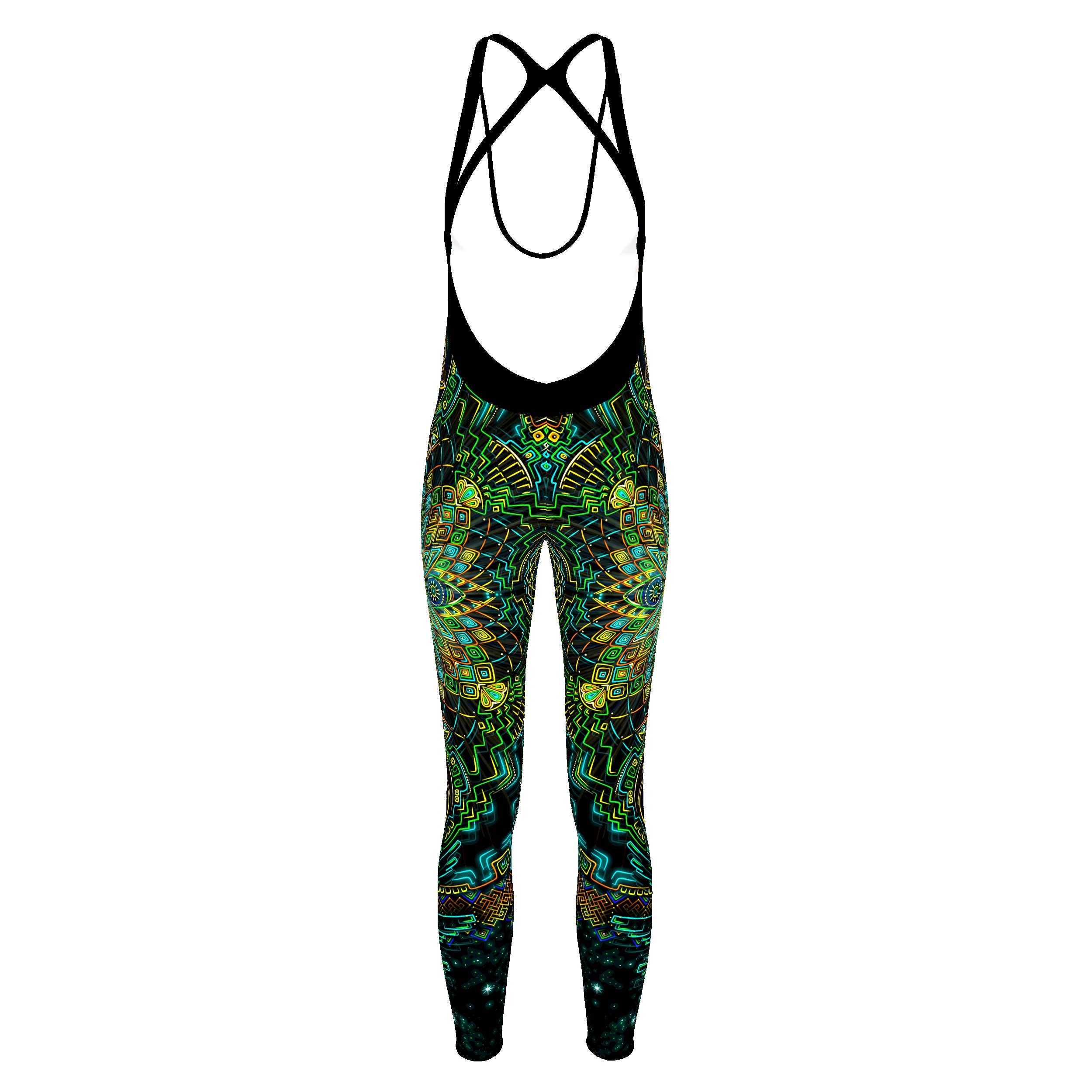 Mystic Mind - Vente Combinaison – femme - Combinaison Rave | Tenue Rave Femme | Tenue Burning Man | Combinaison Réactive aux UV | Retu Sepra (JU)1