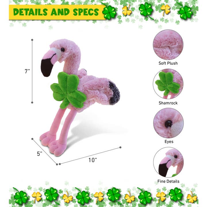 Cota Global – wholesale Fyllda/plyschleksaker - Barn och baby – Plyschklöver - Supersoft plysch - Rosa flamingo2