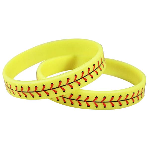 Kipp Brothers - Wholesale Wristband - Softball Silicone Wristbands 12 Pack0