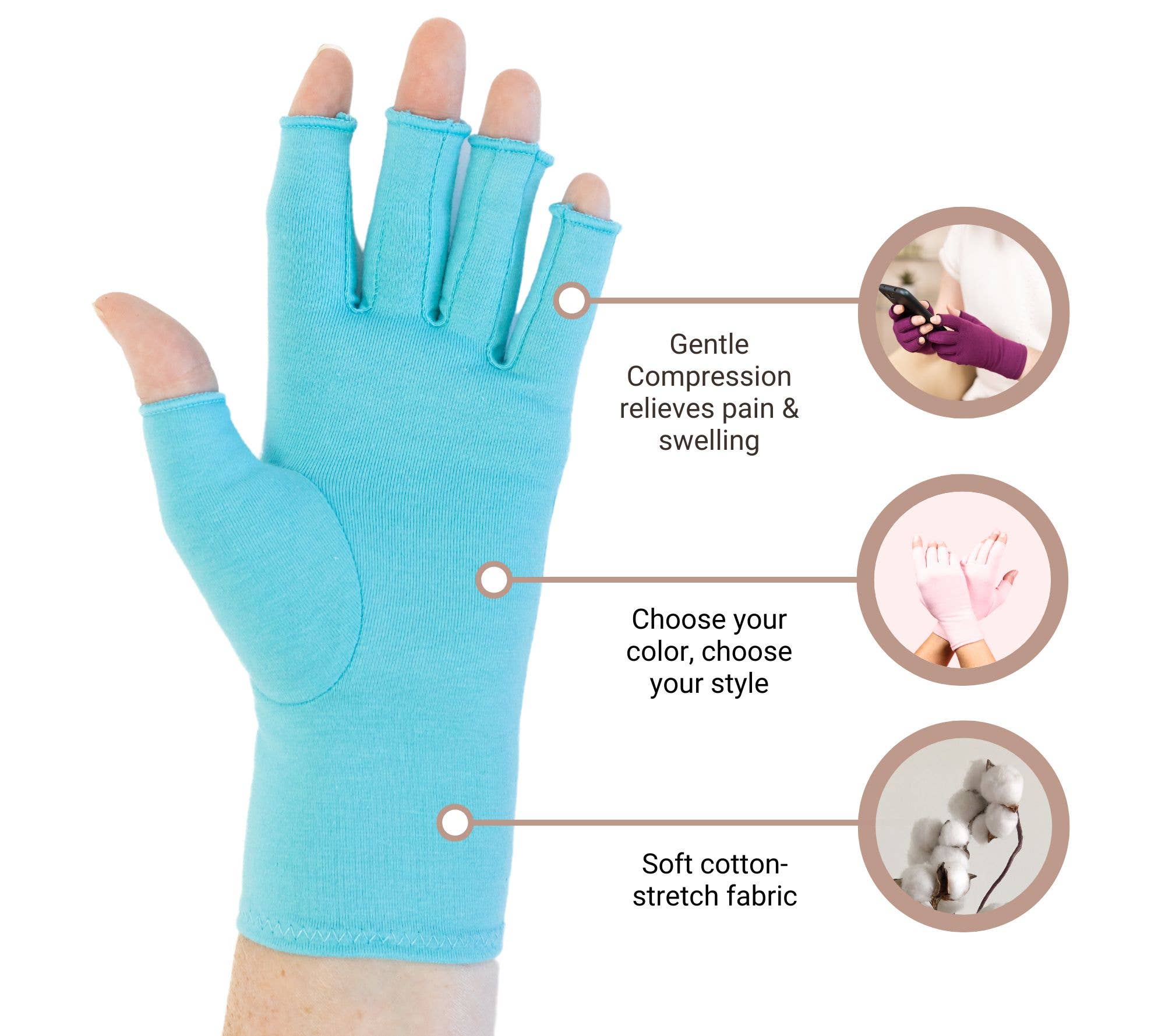 Grace & Able - Wholesale Body Brace/Support - Compression Gloves For Arthritis - A Hug For Your Hand10