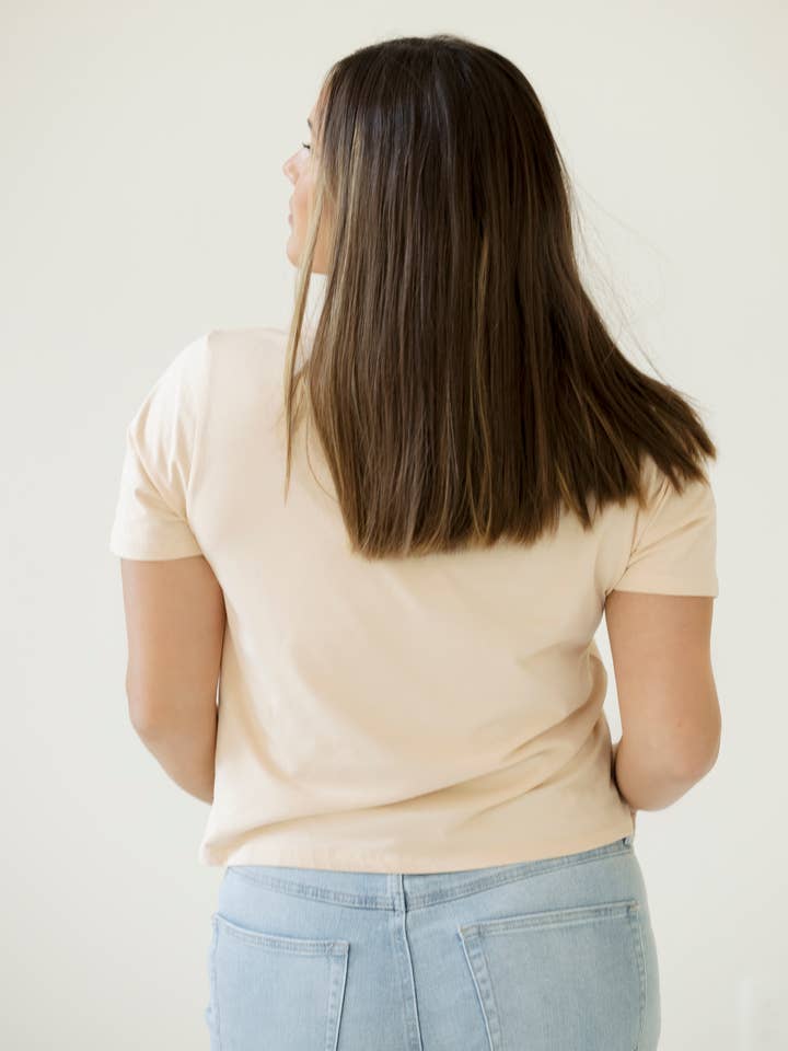 Shifting Sand The Mom Crop, Basic Tee, Organic Tee, Basic Crop Top, Plus for wholesale on Faire
