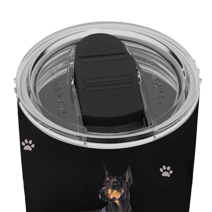 E&S Pets - Wholesale Insulated Mug/Tumbler - 3D Printed - Doberman - Tumbler, Leak-Proof, Durable 20 Oz3