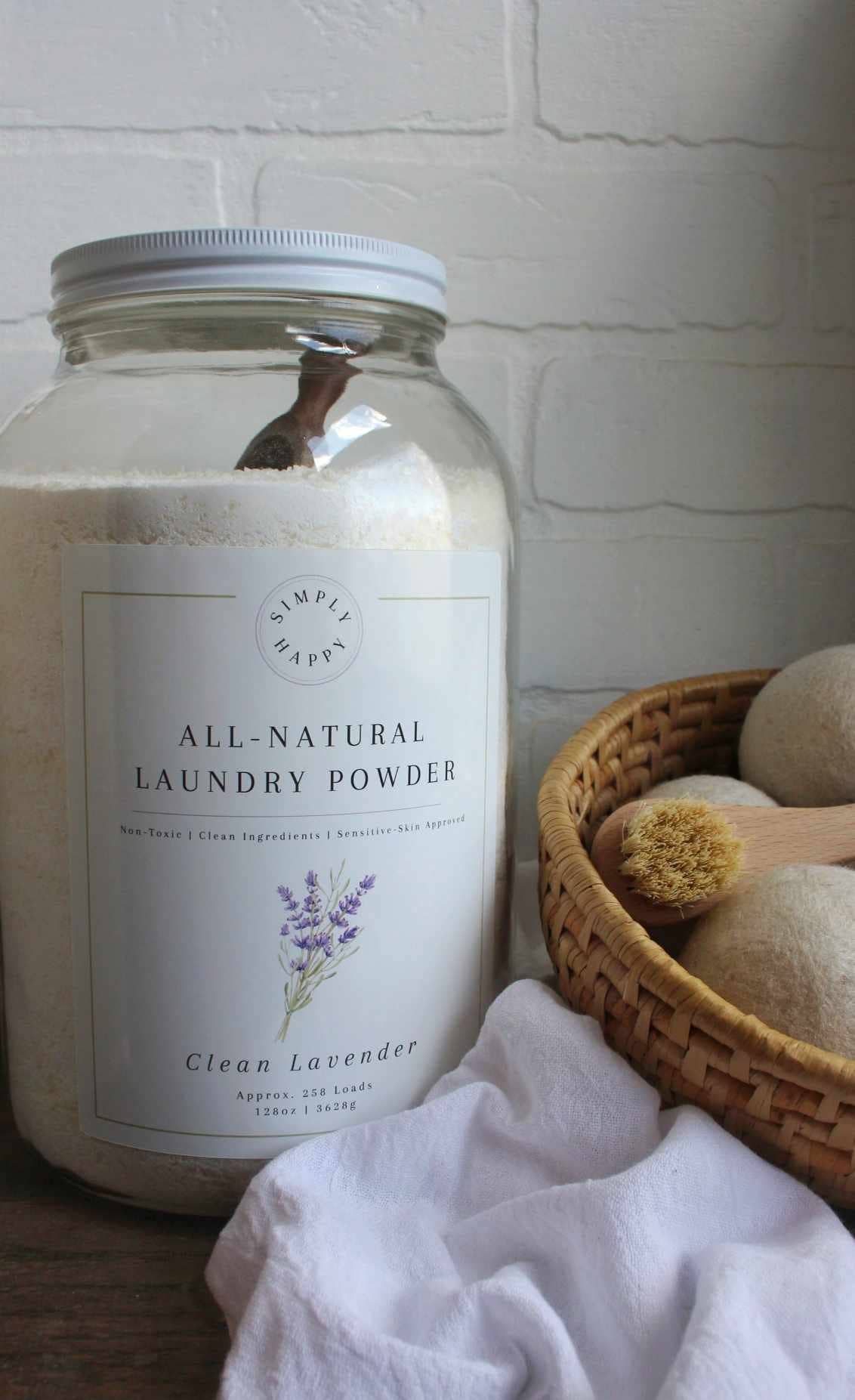 Simply Happy – Engroshandel Vaskepulver/-pods – Alt-naturligt vaskepulver | Ren lavendel