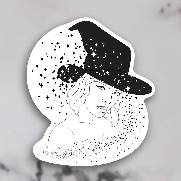 Pegatina Bruja Inky para venta al por mayor de Jelly Jean Designs