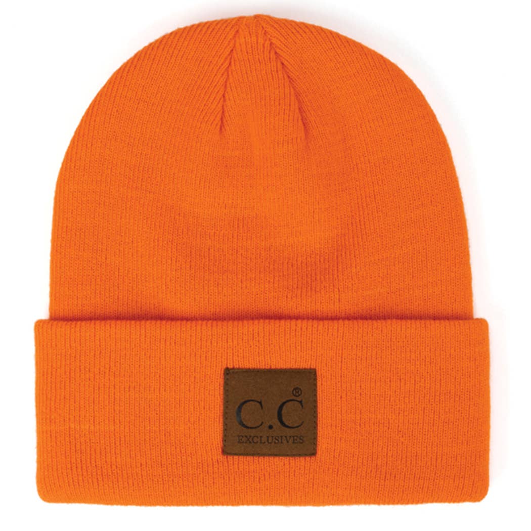 Fashion City - Wholesale Beanie - Unisex - Classic Beanie Hat with Suede Logo Patch9