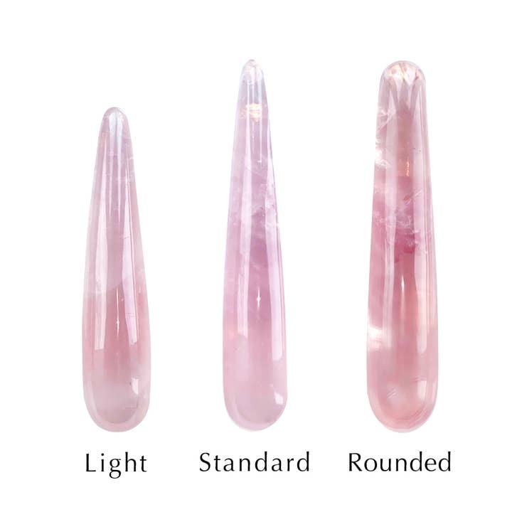 Yoni Crystals - Wholesale Spirituele steen/kristal - Ster Rozenkwarts Yoni Wand afgeronde punt1