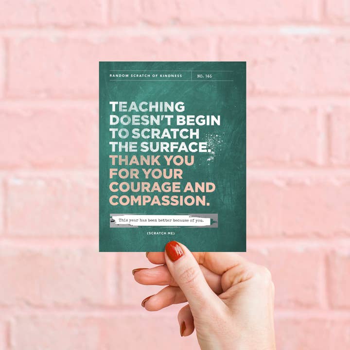 Inklings Paperie - Wholesale Teacher/back-to-school card - Scratch-off Card - Scratch The Surface - Teacher6