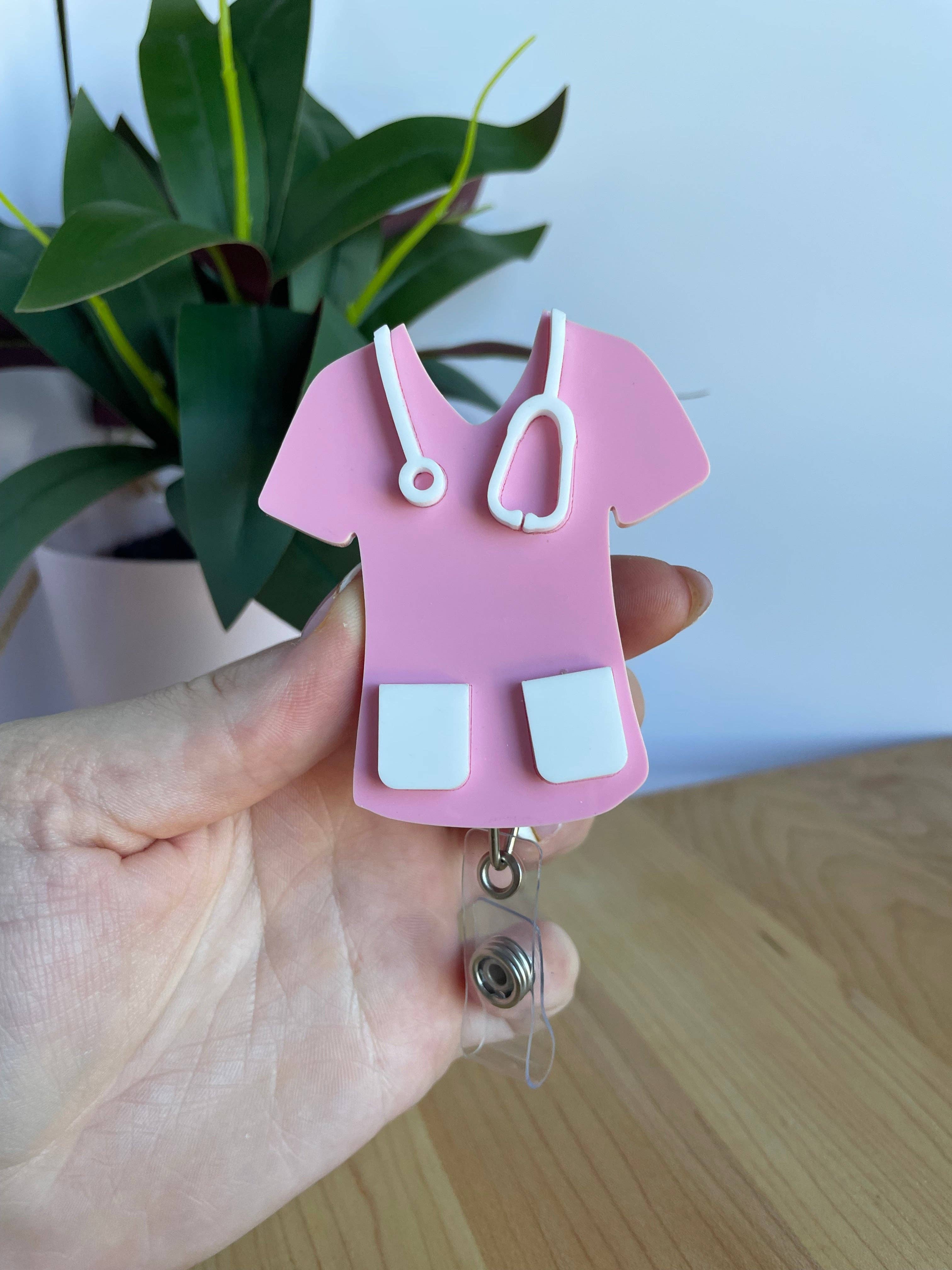 DesignedbyKendal - Wholesale Badge Accessory - Women's - Cute Nurses Scrubs Acrylic Badge Reel6