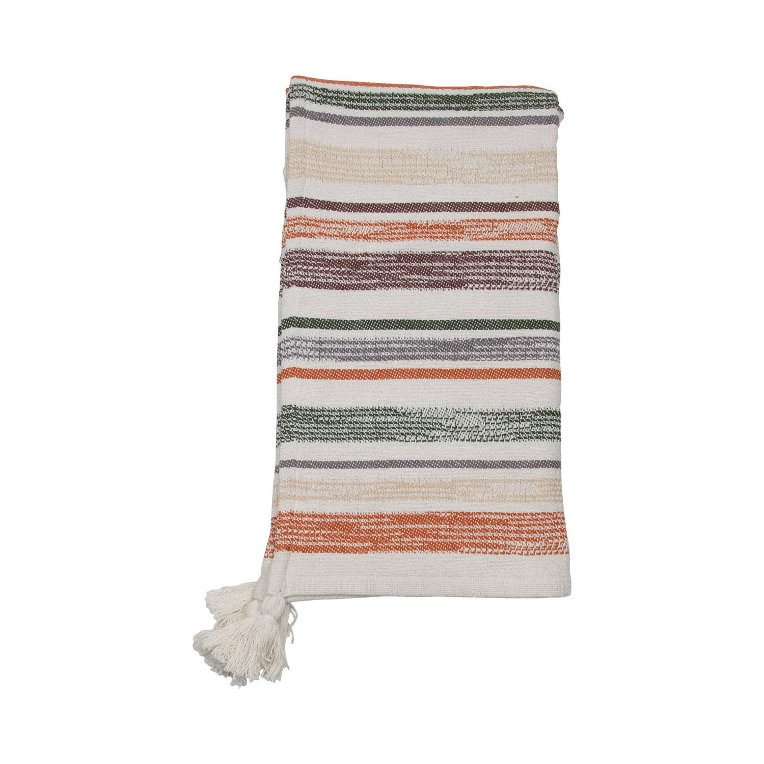 Foreside Home & Garden - Wholesale Throw Blanket - Hayes Woven Cotton Throw Blanket with Tassels Fall Decor2