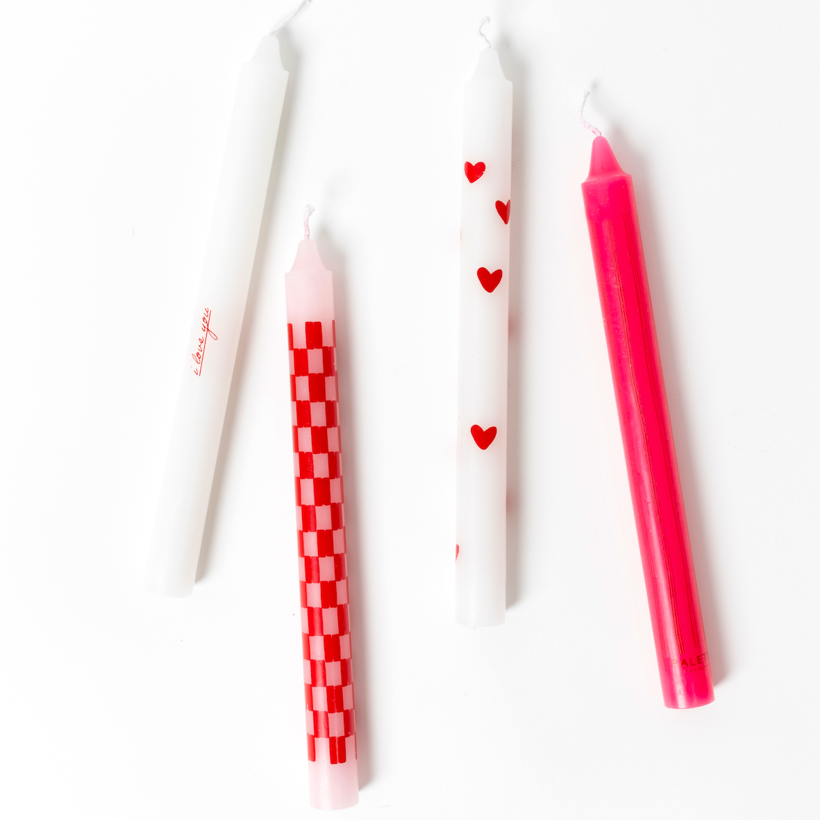 Palette Amsterdam - Wholesale Tapered Candle/Candlestick - Gifts 2025 Print Dinner candles - Set of 4 - Perfect Match1