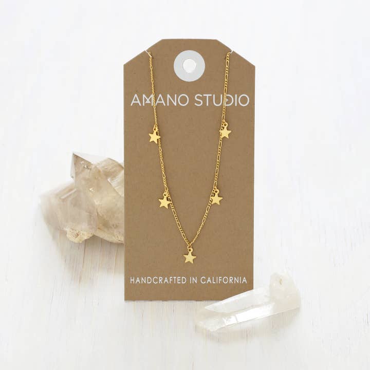 Amano Studio - Wholesale Pendant/Charm Necklace - Five Stars Necklace1