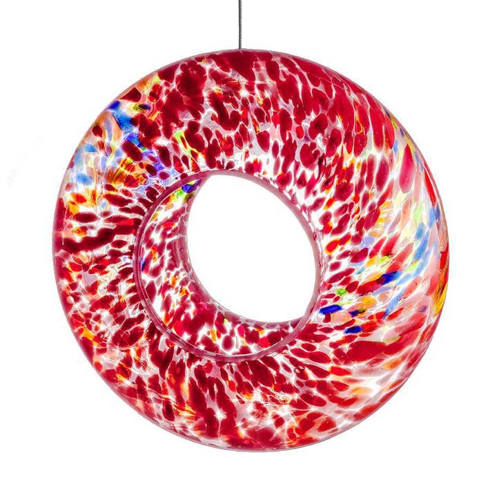 Hanging Bird Feeder - Red for wholesale by Sienna Glass