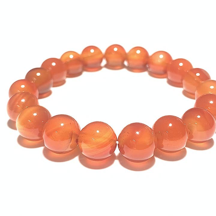 Bracciale 10/12 mm in corniola per la vendita all'ingrosso da parte di WLM