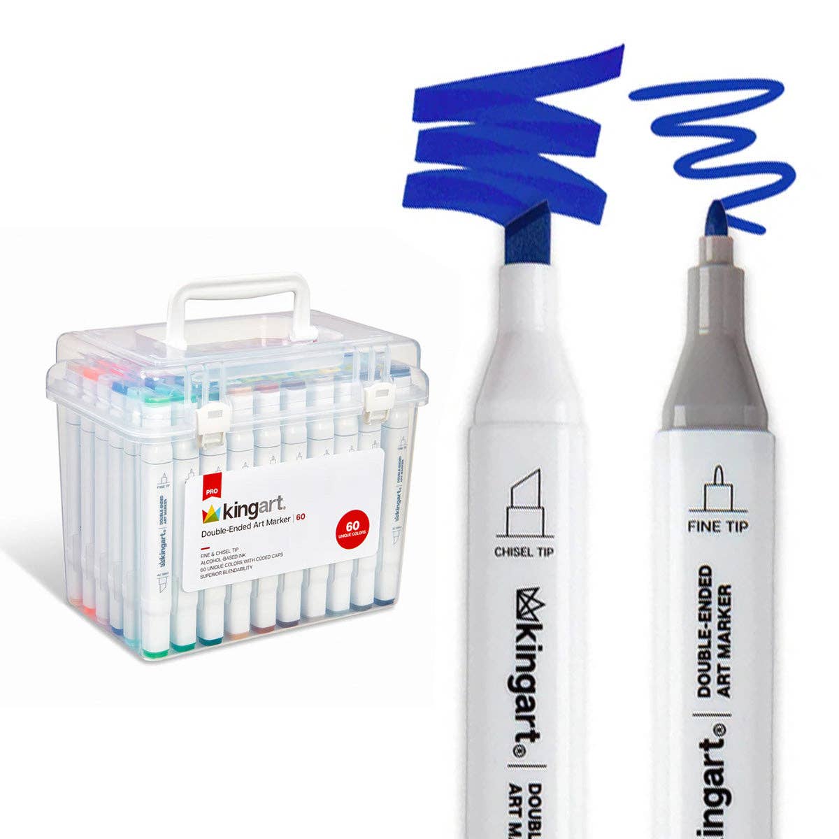KINGART - Wholesale Marker - Double-Ended Alcohol Markers - 60 Colors0