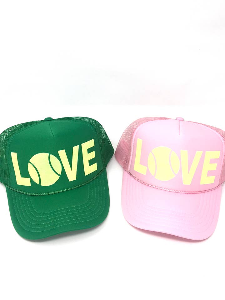 LOVE "Tennis" Trucker Hat for wholesale by Après Babe