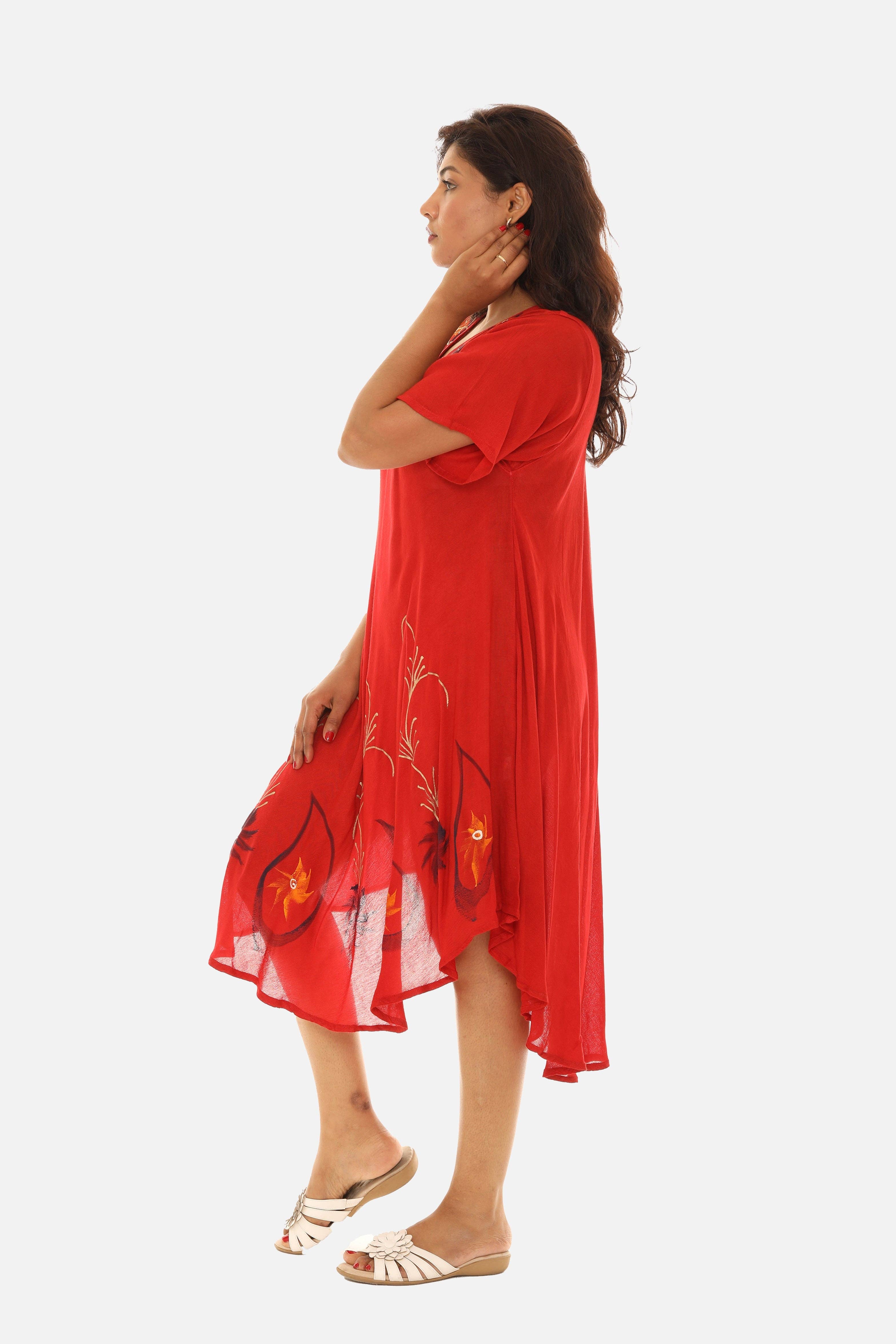 Shoreline Wear. INC - Wholesale Dress - Women's - Rayon Leaf Print Tie Dye Dress12