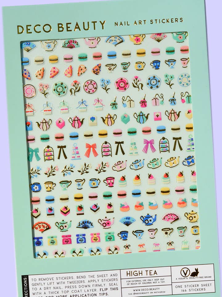 Nail Art Stickers - HIGH TEA for wholesale by Deco Beauty