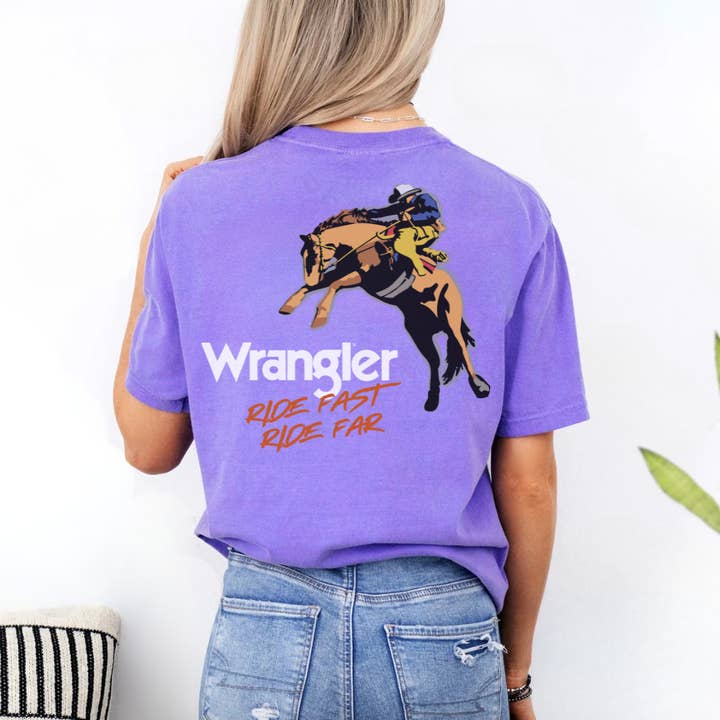 Clover + Cotton Co - Wholesale Screen Printed T-Shirt - Men's - Wranglin' Cowboy Tees6