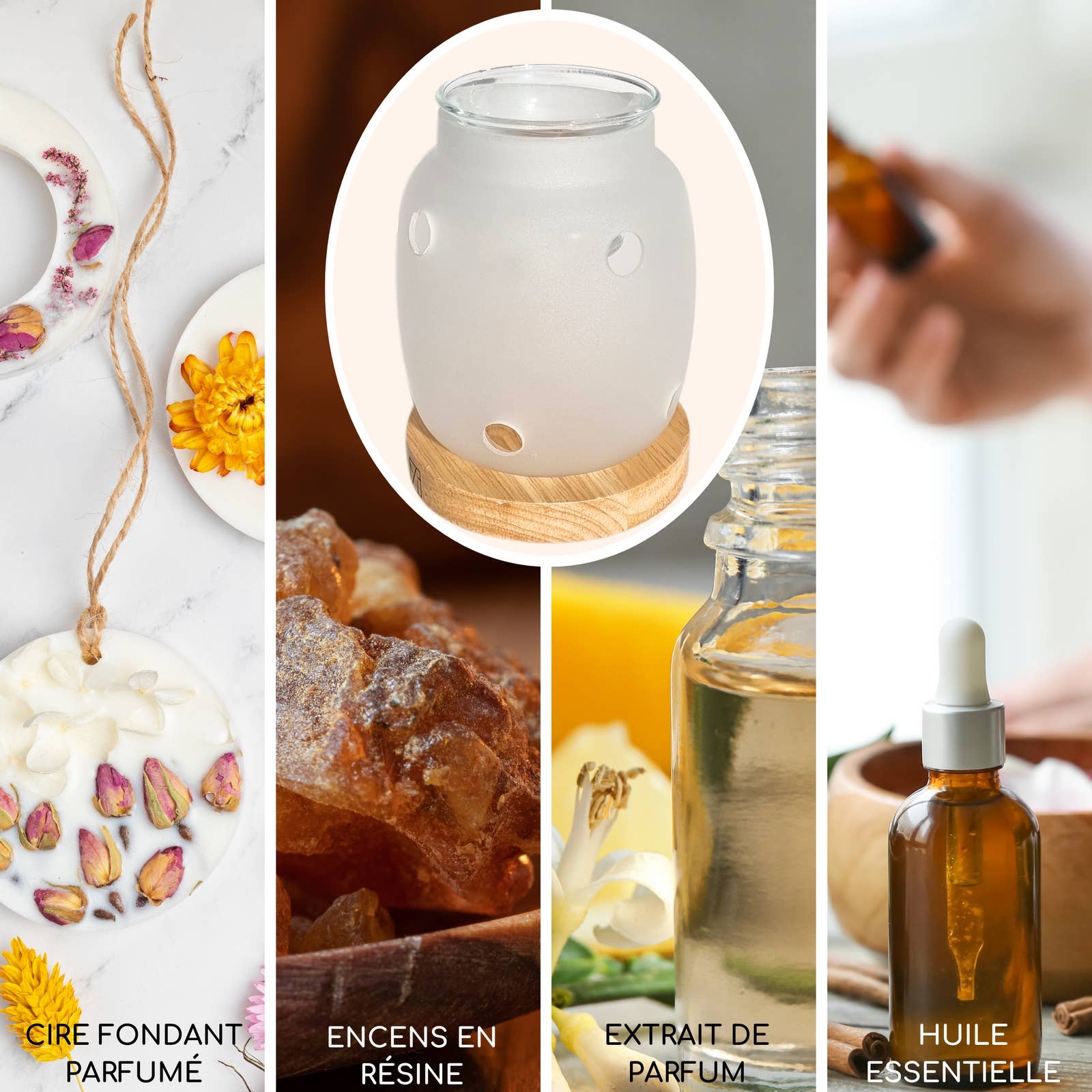 Zen'Arôme - Wholesale Oil Warmer - Scented Wax Burner Inspiration Series Siete - Wood & Glass3