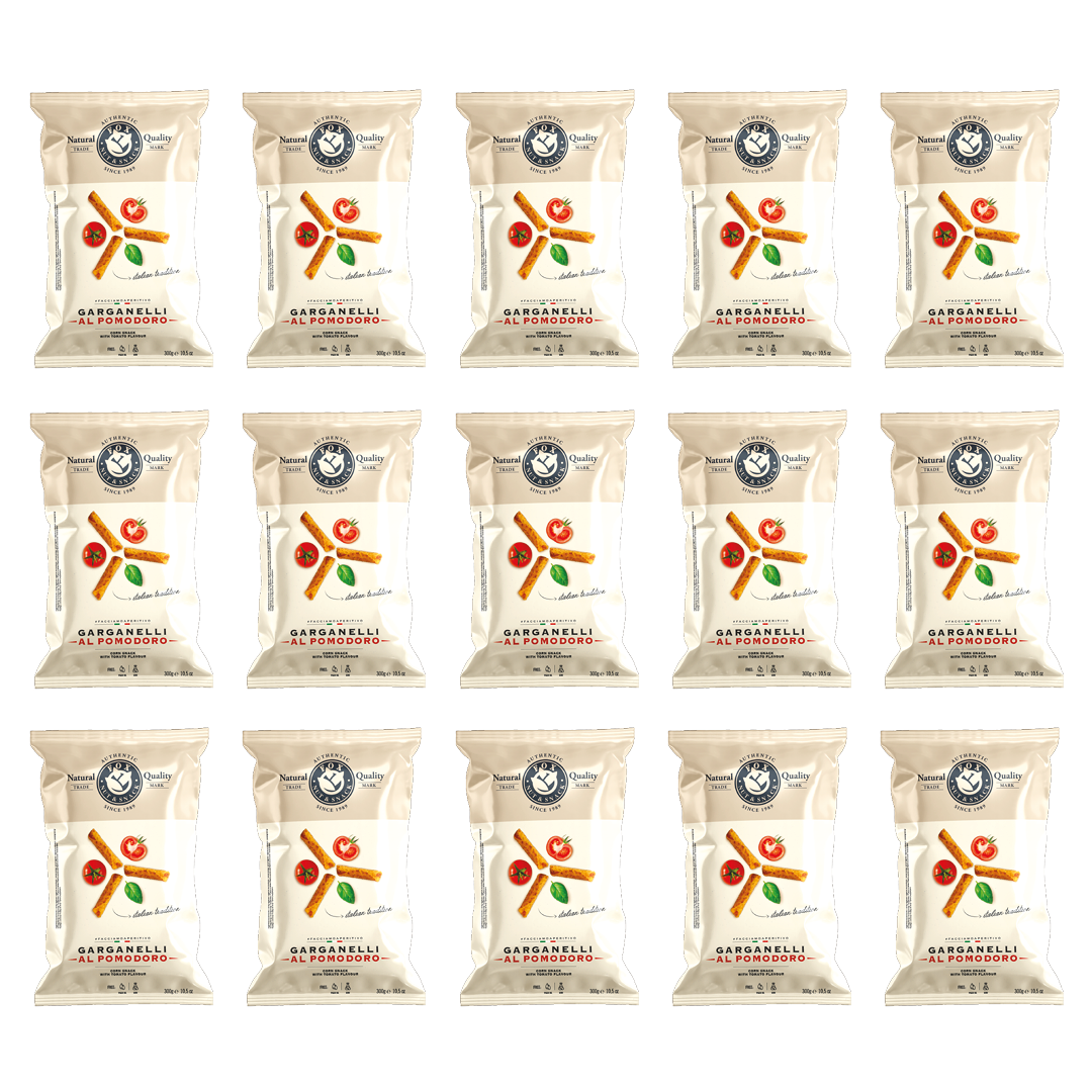 Fox Nut&Snack - Wholesale Puffed Snack - Garganelli with tomato 15 pcs x 300 g1