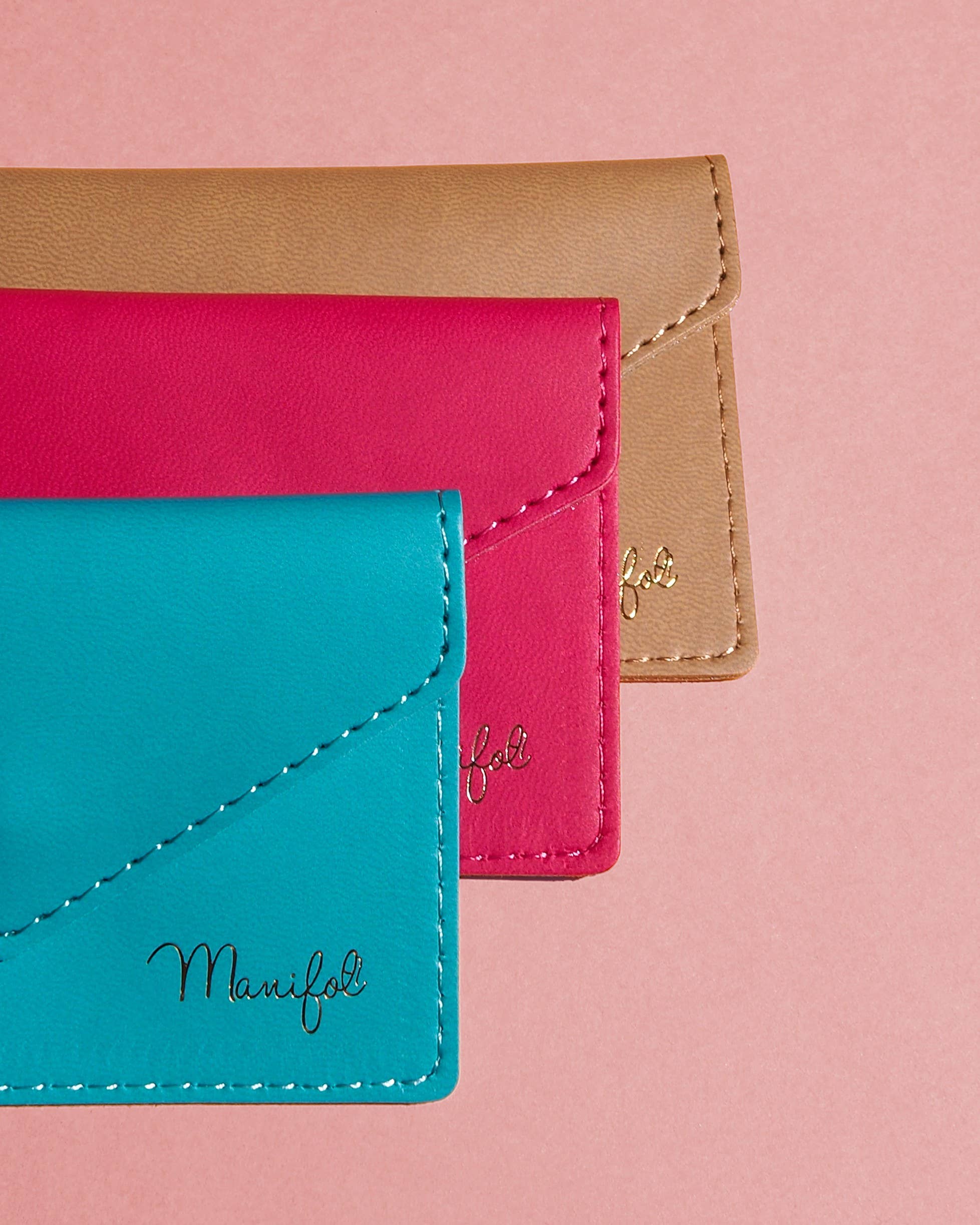 MANIFOL - Wholesale Card Holder - Women's - LEATHERETTE CARD HOLDER SHAPE ON MAGNETIC CLOSURE