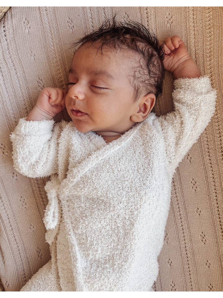 Cream Luna + Luca Cozy Teddy Kimono Set for wholesale on Faire2