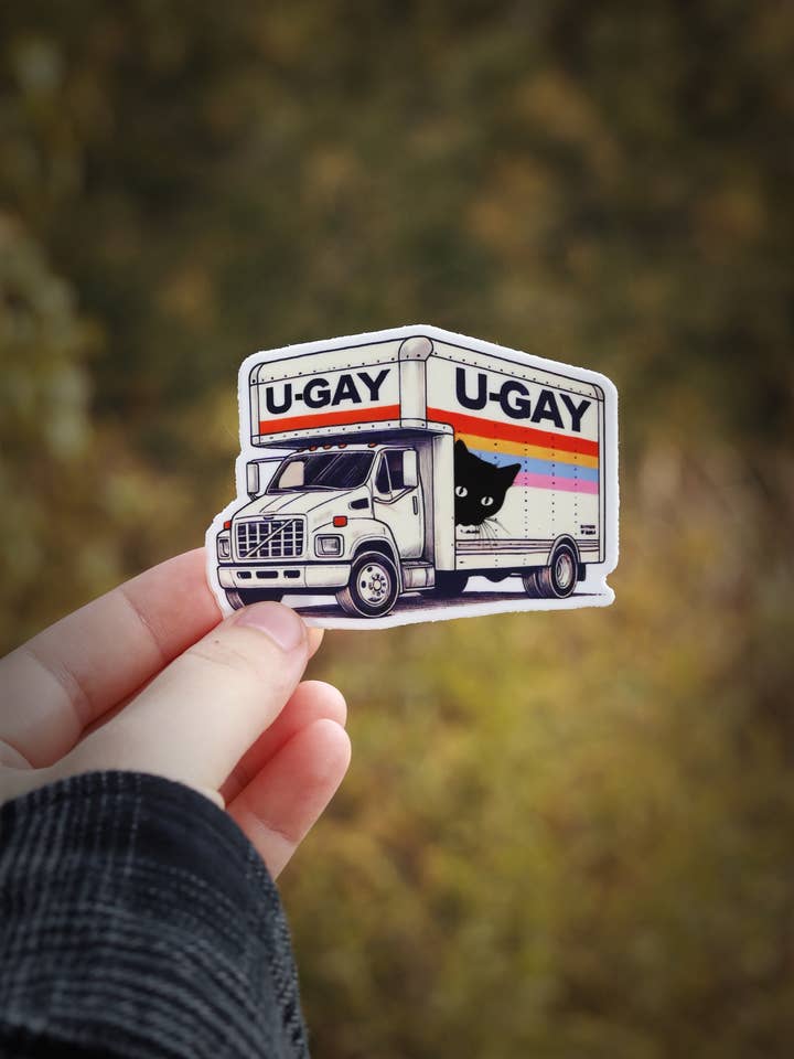 U-Gay Humorous Lesbian Sticker - LGBTQ+ Sticker for wholesale by Our Queer Bones