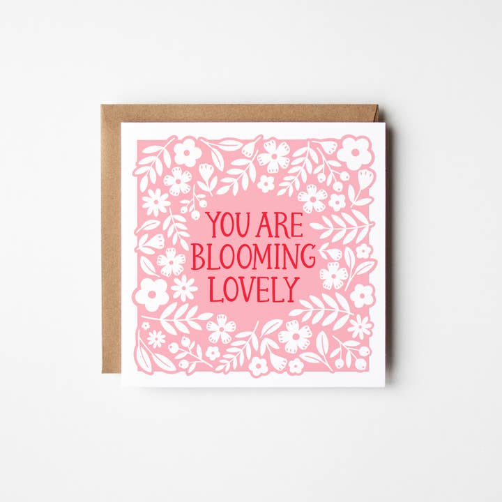 Greeting card | Valentines | Love | You are blooming lovely for wholesale by Once upon a Dandelion