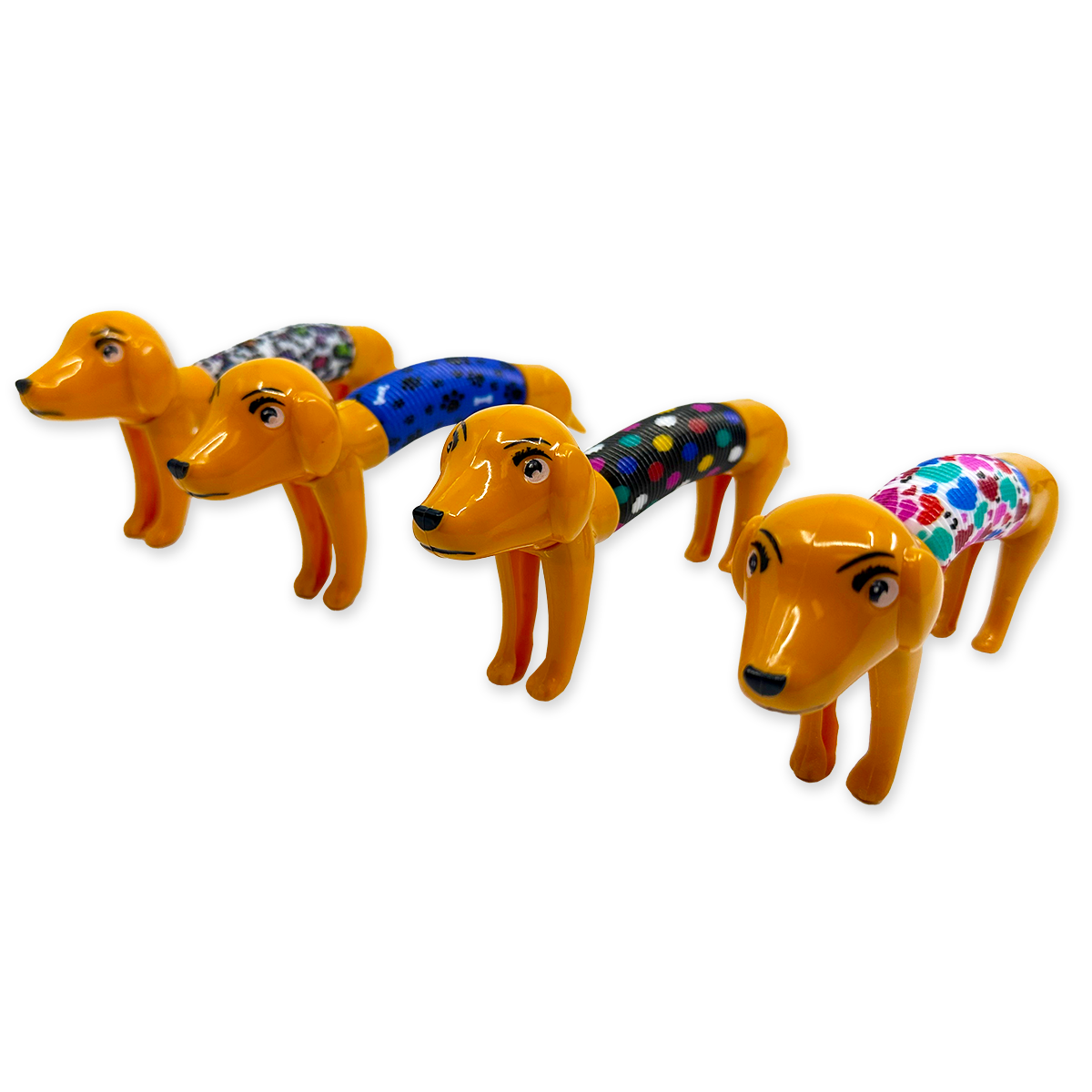 Novelty Brands - Wholesale Fidget Toy - Kids - So Much Fun! Bendy Fidget Tube Dog Assortment - 12/Pack2