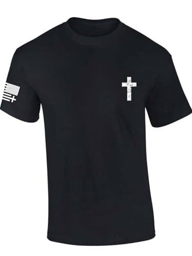 Tshirt Grunge Cross Crest Jesus SS T-shirt for wholesale by Trenz Shirt Company
